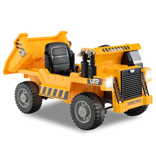 Electric Green Ride-On Dump Truck with Functional Dump Bed for Kids - Image 6