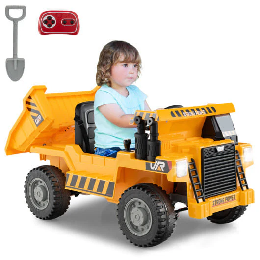 Electric Green Ride-On Dump Truck with Functional Dump Bed for Kids - Image 8
