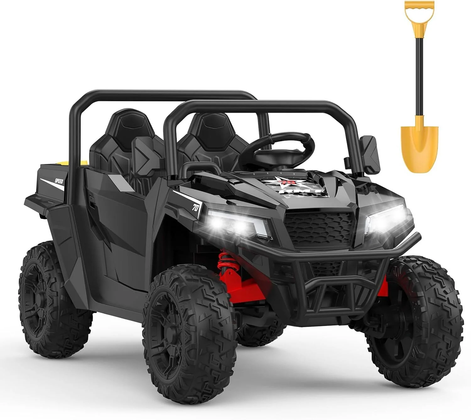 24V Kids Ride-On Electric Dump Truck with Functional Dump Bed and Extra Shovel Toy - Image 10