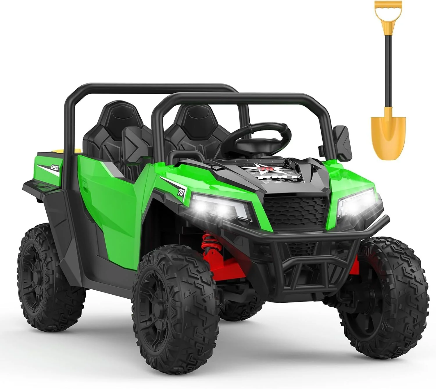 24V Kids Ride-On Electric Dump Truck with Functional Dump Bed and Extra Shovel Toy - Image 16
