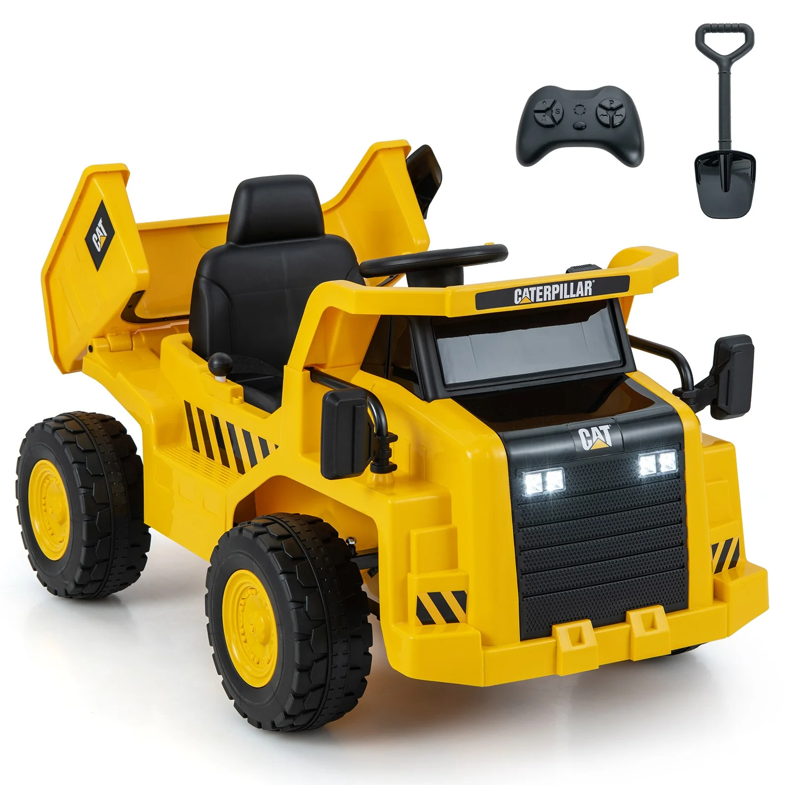 Kids Ride-On Dump Truck with 2.4G Remote Control, Working Megaphone, and Sand Shovel - Image 11