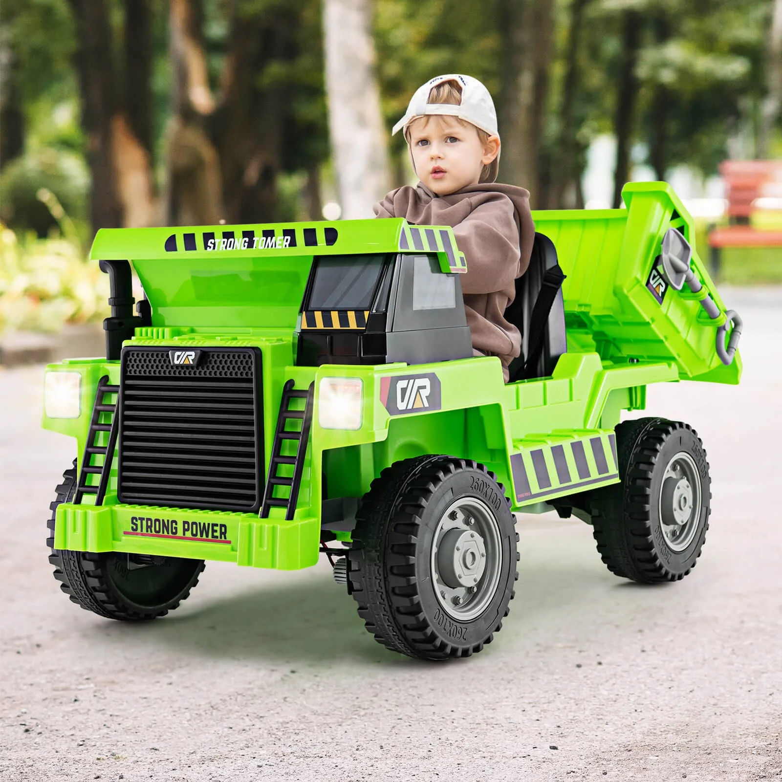 Kids Ride-On Dump Truck with Wireless Connection, Music, LED Lights, and Soft Start - Image 3
