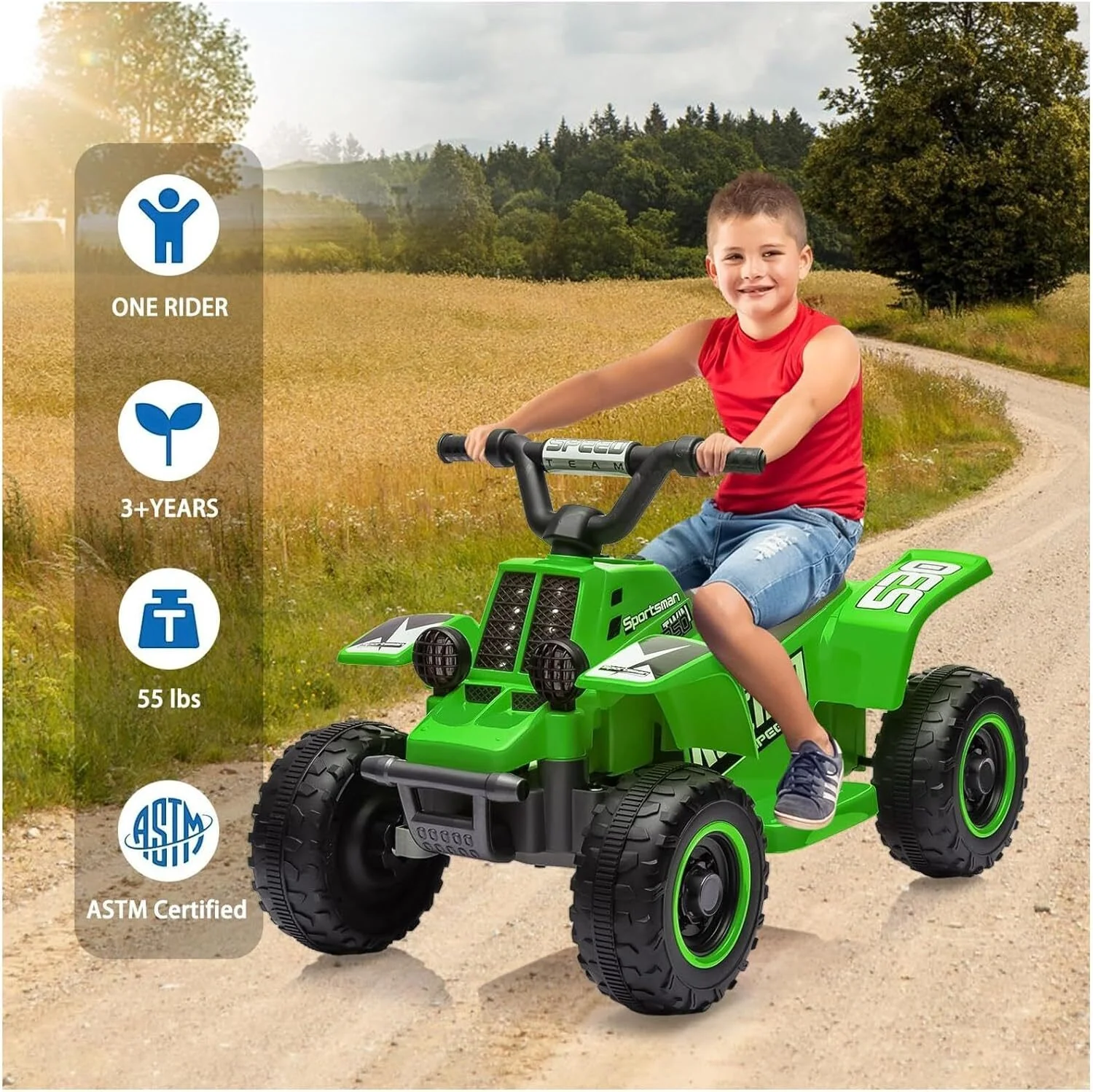 Electric Kids Ride-On ATV Quad Bike Battery Powered with 2 Speeds - Image 9