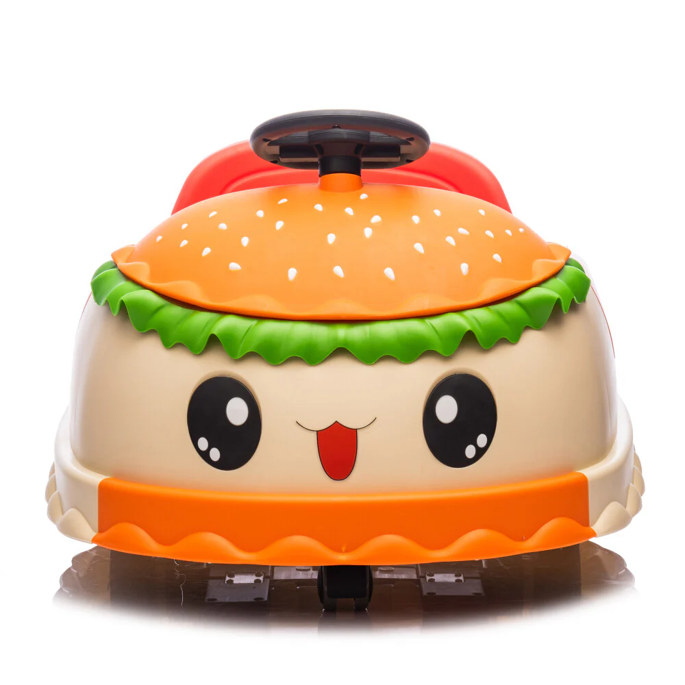 Kids Electric Ride-On Bumper Car with Parental Control and Hamburger Design - Image 11