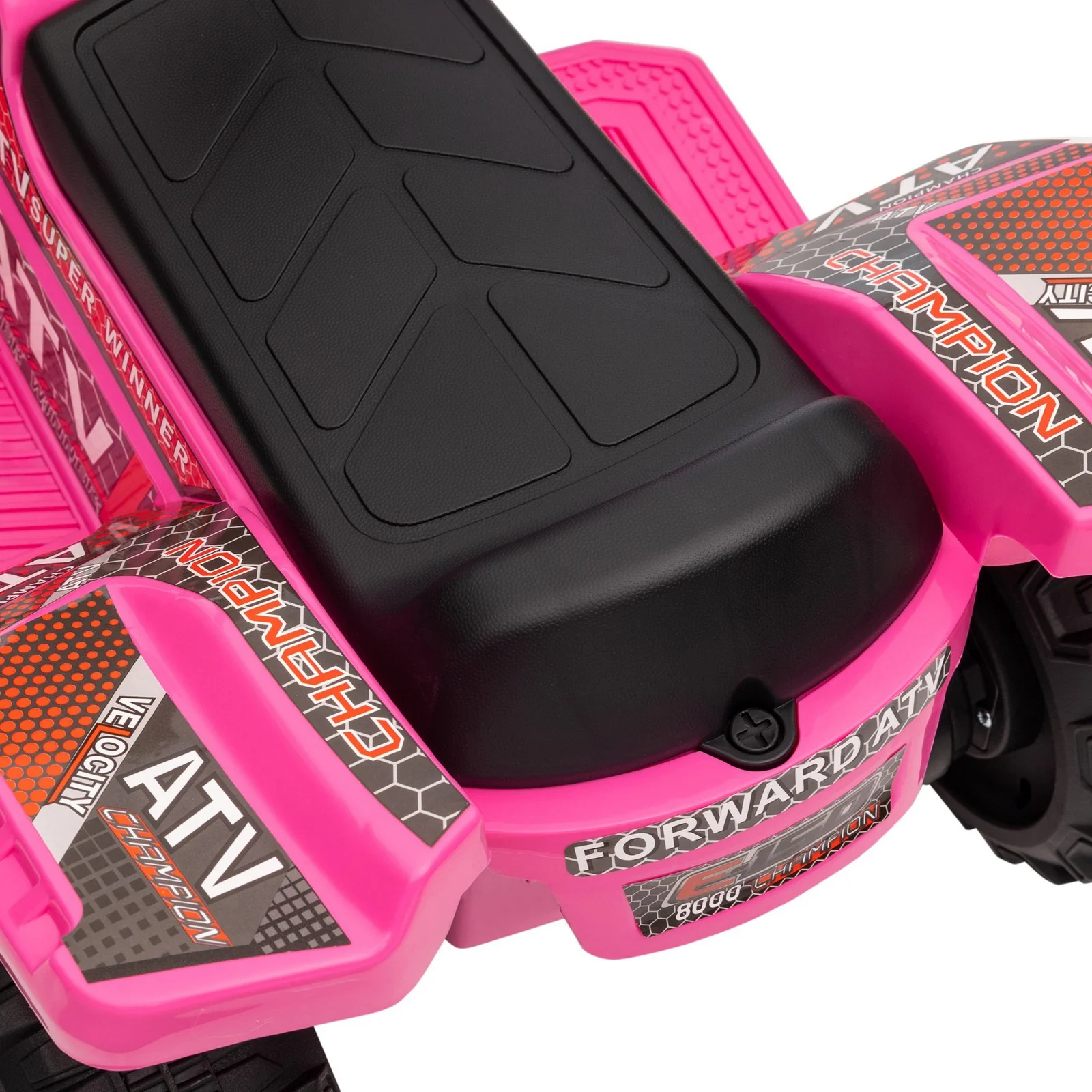 Electric Pink Kids Ride-On Four-Wheeler ATV Quad with Music - Image 11