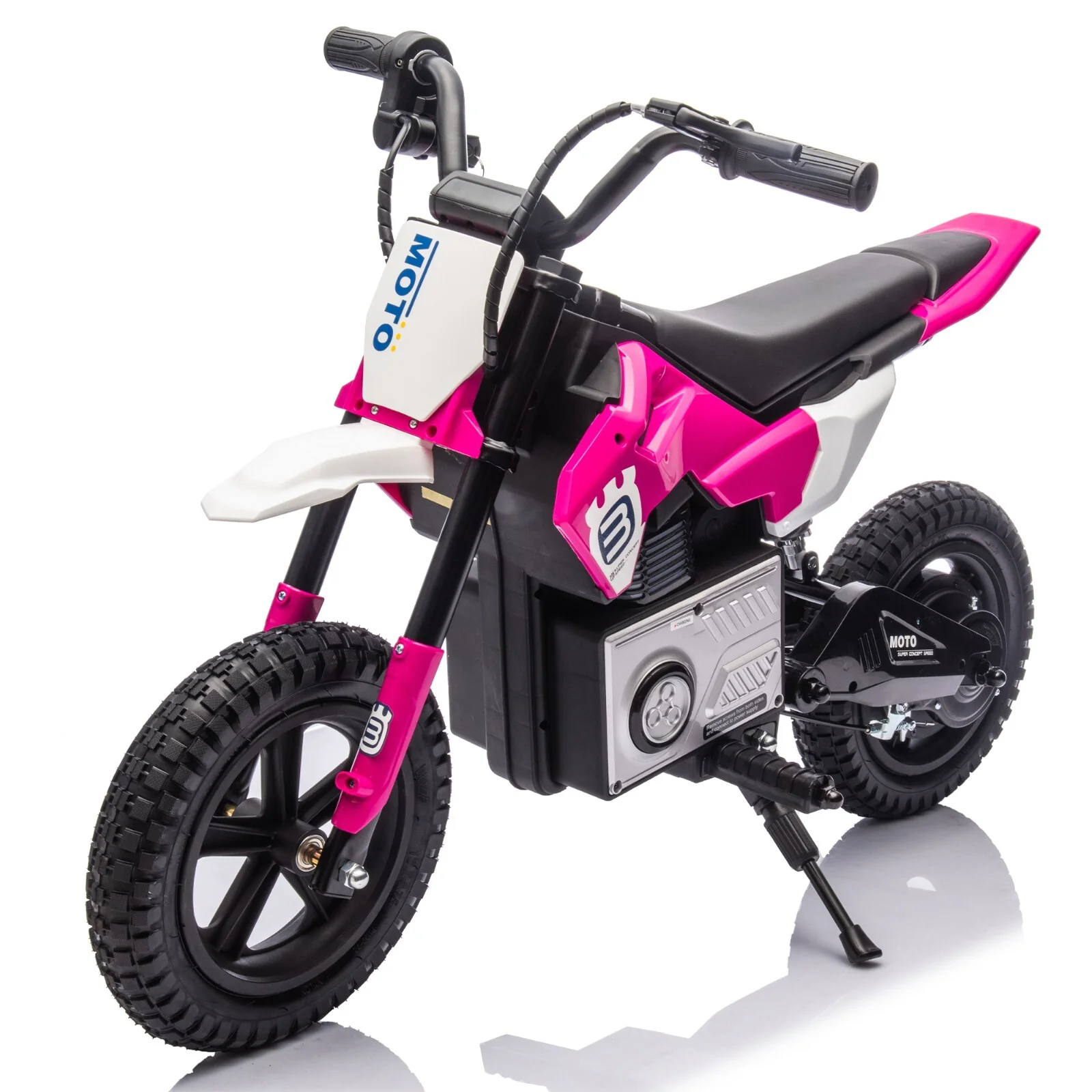 Kids Electric Motocross Ride-On Bike 24V 200W Hub Motor with Adjustable Speed Pink