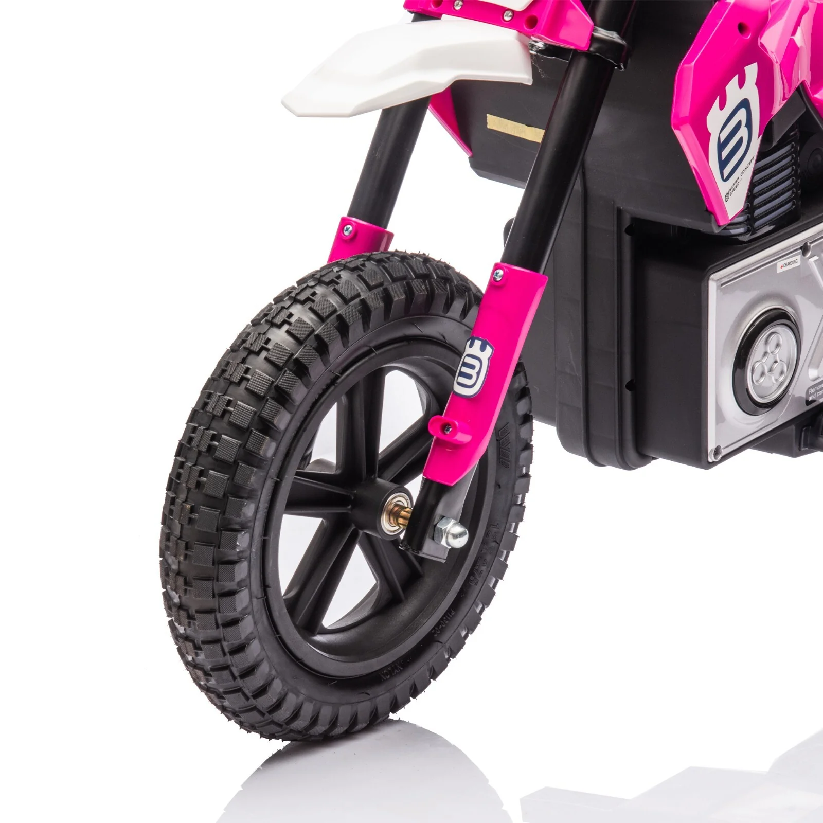 Kids Electric Motocross Ride-On Bike 24V 200W Hub Motor with Adjustable Speed Pink - Image 6