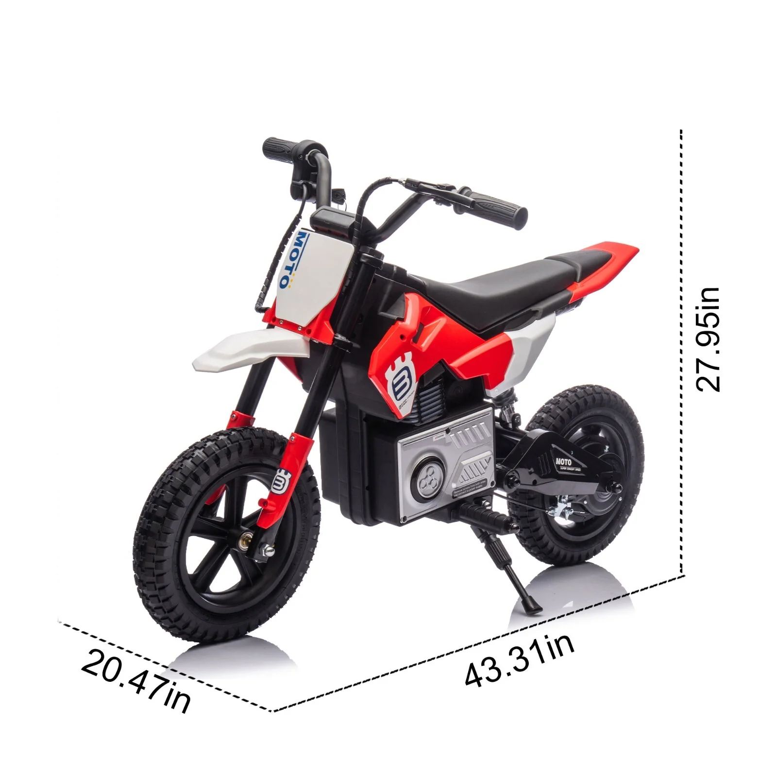 Electric Kids Ride-On Motocross Bike 24V 200W Hub Motor with Adjustable Speed Red - Image 2