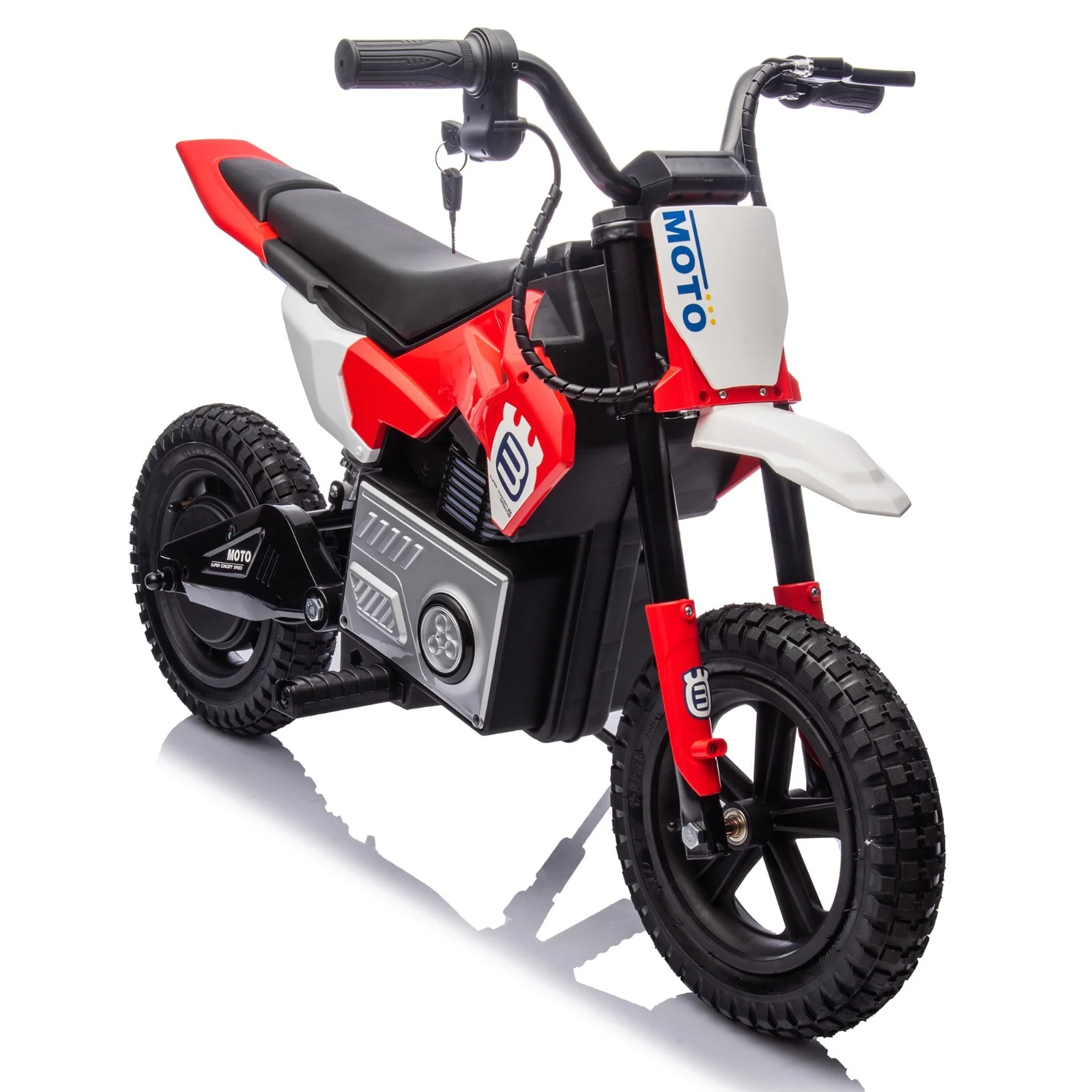 Electric Kids Ride-On Motocross Bike 24V 200W Hub Motor with Adjustable Speed Red - Image 3