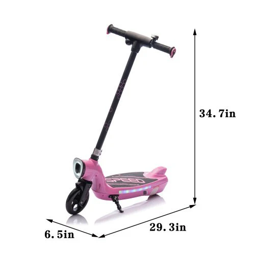 Kids Ride-On Electric Scooter with Kickstand, Bell, and Colorful LED Lights - Image 22