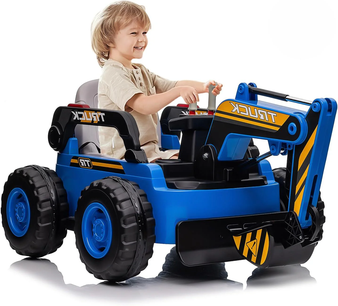 12V Kids Ride-On Excavator 4WD Battery-Powered Sand Digger with Remote Control - Image 23