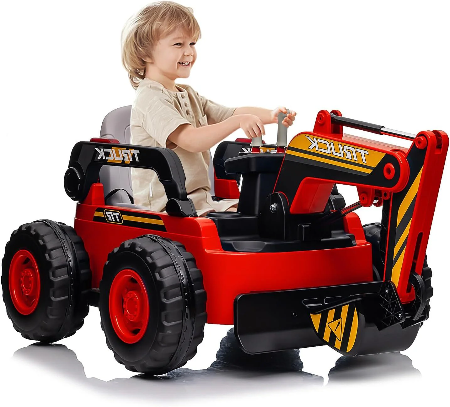 12V Kids Ride-On Excavator 4WD Battery-Powered Sand Digger with Remote Control - Image 9