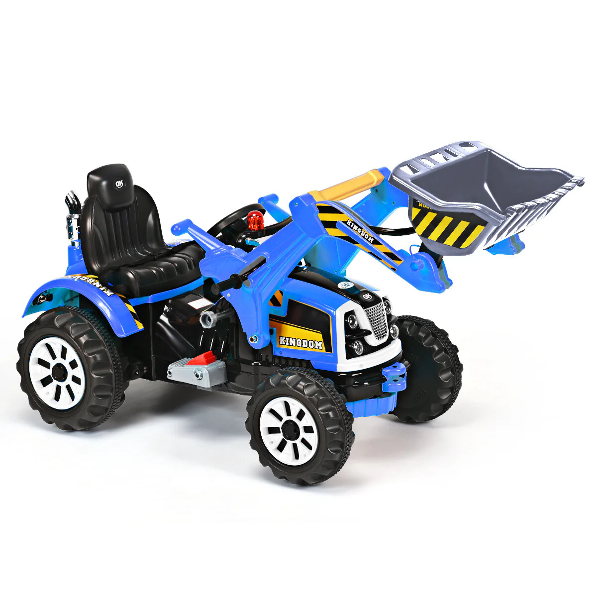 12V Battery-Powered Kids Ride-On Excavator Truck with Front Loader Digger
