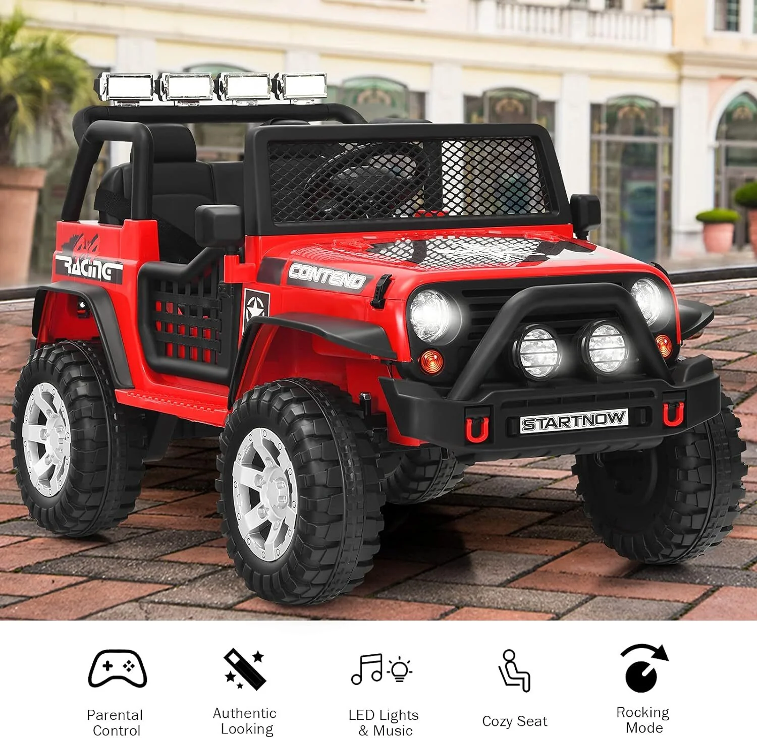 12V Electric Kids Ride-On Jeep Truck with Remote Control - Image 15
