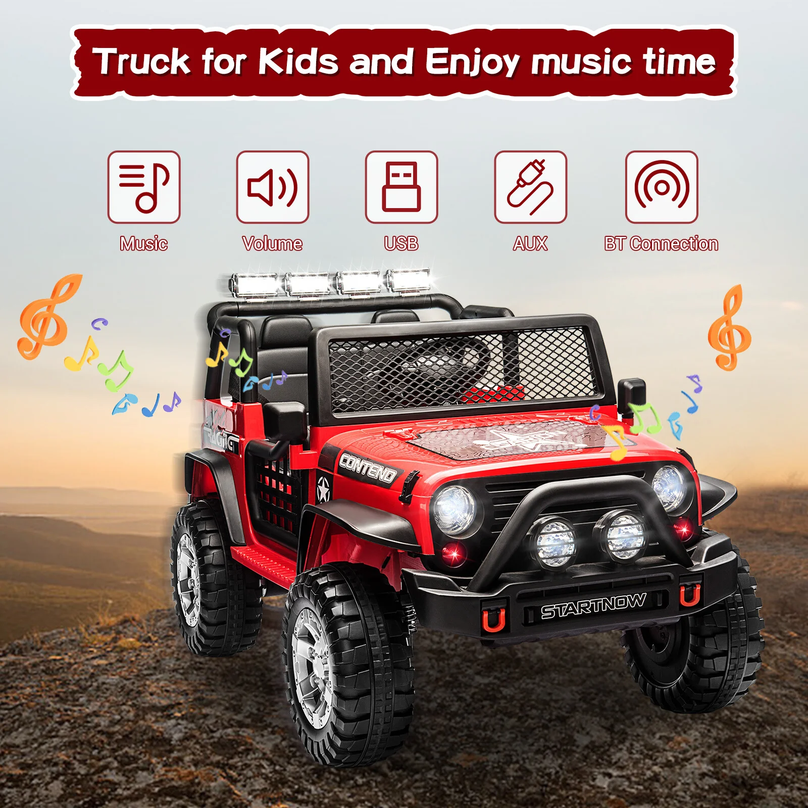 12V Electric Kids Ride-On Jeep Truck with Remote Control - Image 6