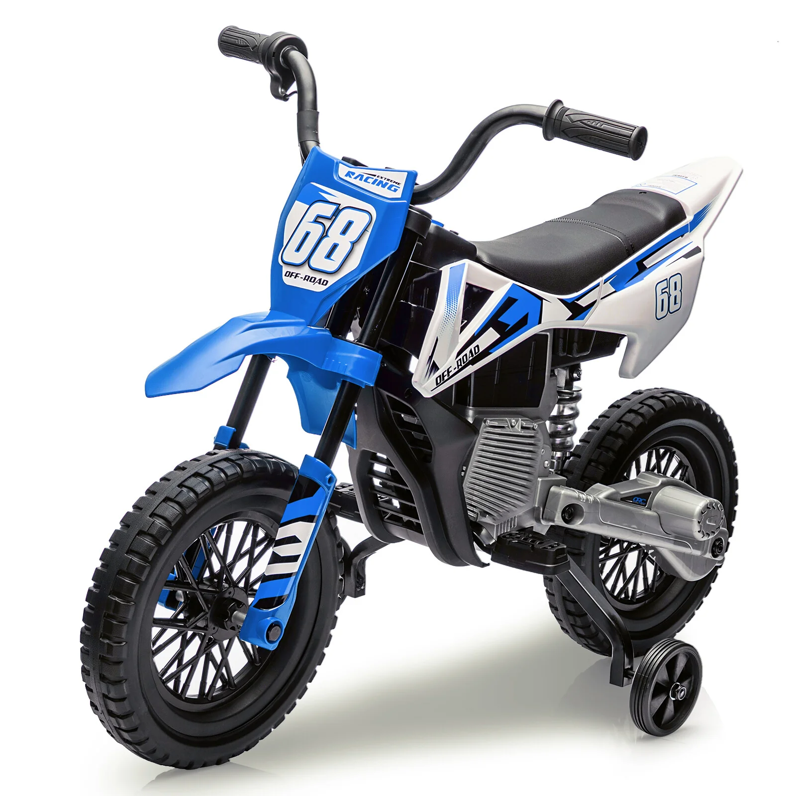 12V Kids Electric Ride-On Dirt Bike with Dual Motors and Training Wheels - Image 11