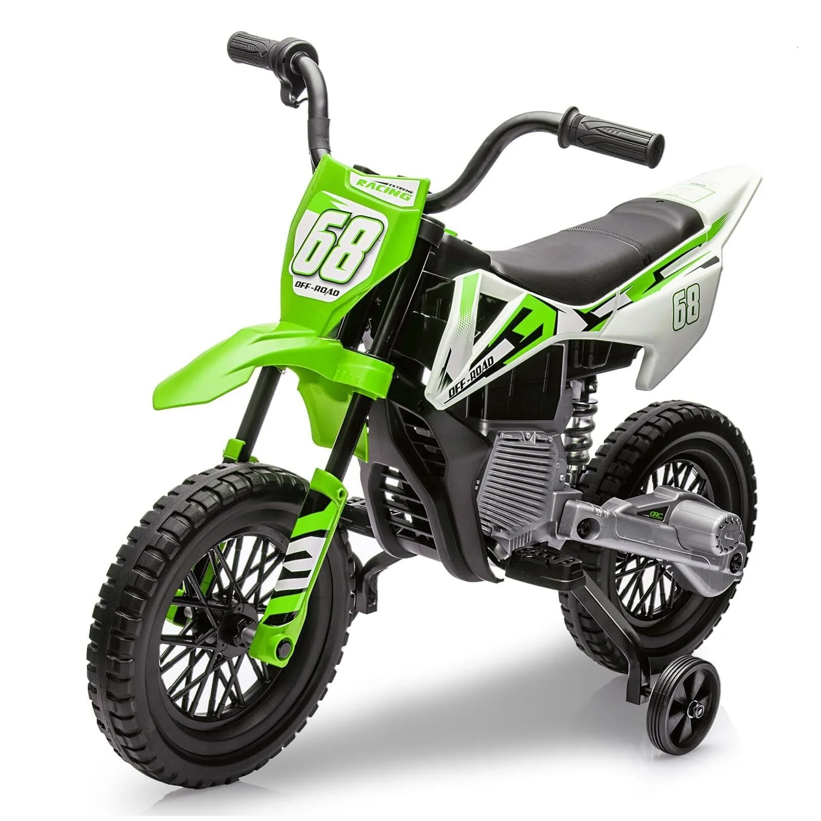 12V Kids Electric Ride-On Dirt Bike with Dual Motors and Training Wheels - Image 12