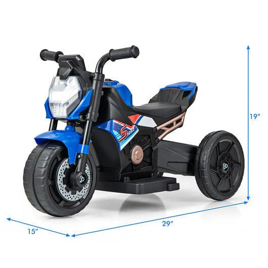 Kids 6V Battery-Powered Ride-On Motorcycle with Detachable Training Wheels - Image 4