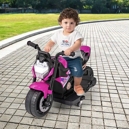 Kids 6V Battery-Powered Ride-On Motorcycle with Detachable Training Wheels - Image 8