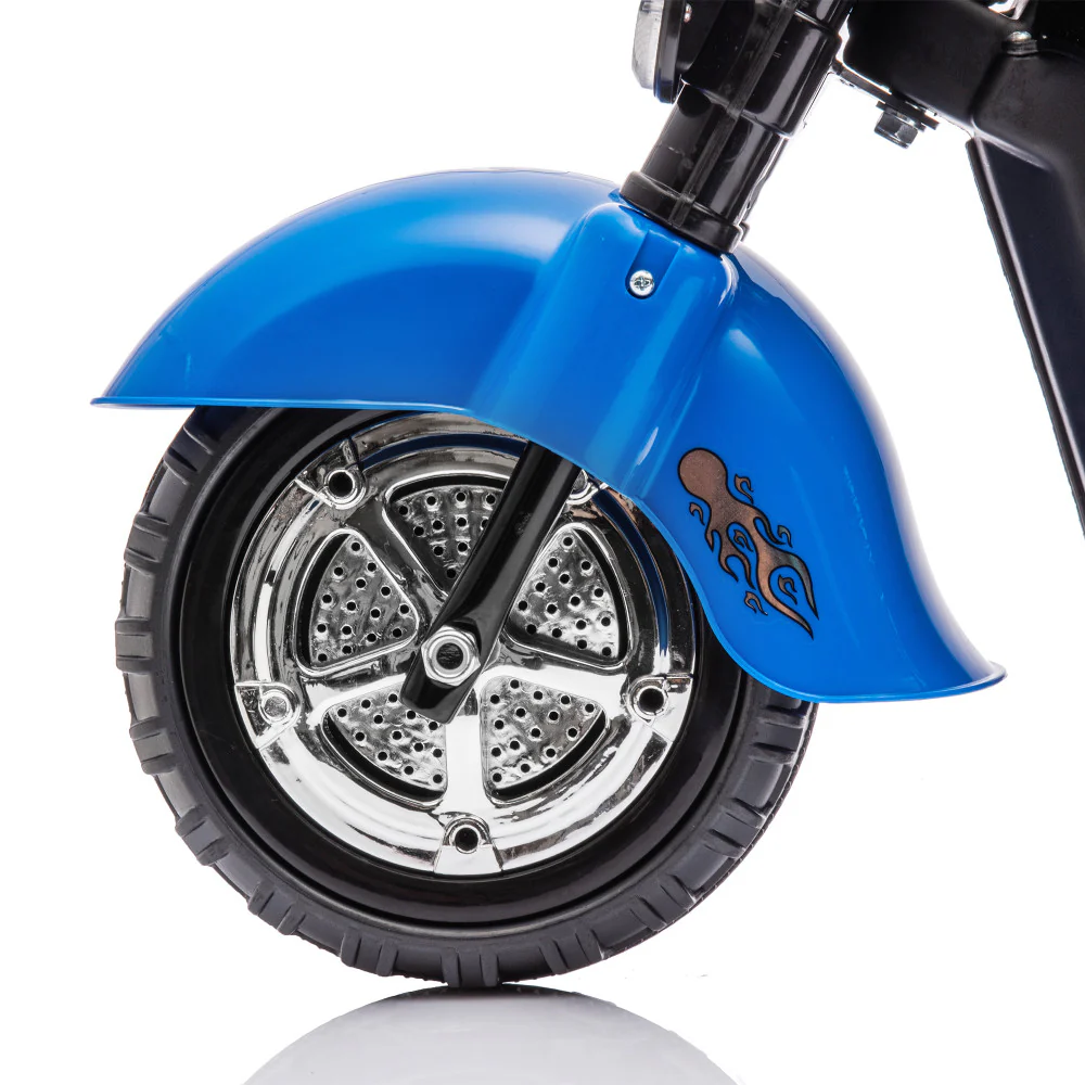 Kids 3-Wheel Ride-On Chopper Motorcycle Toy with LED Headlights and Horn - Image 14