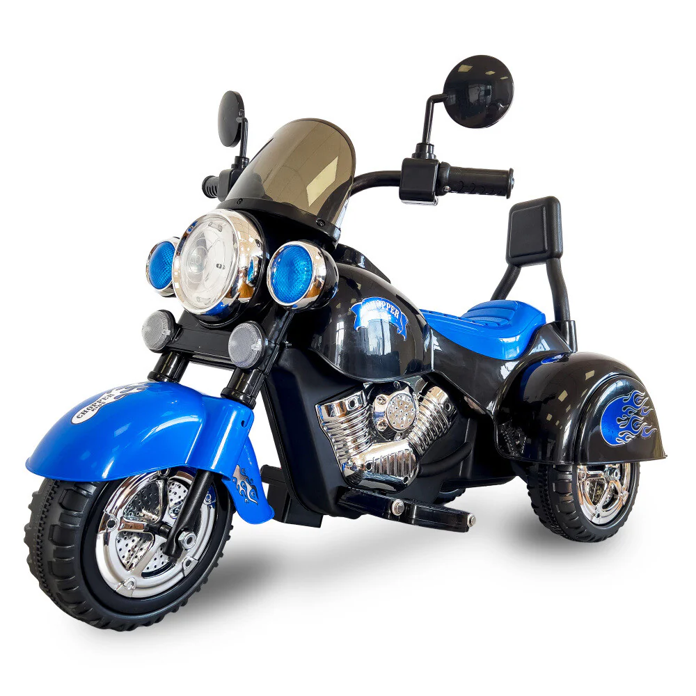 Kids 3-Wheel Ride-On Chopper Motorcycle Toy with LED Headlights and Horn - Image 16