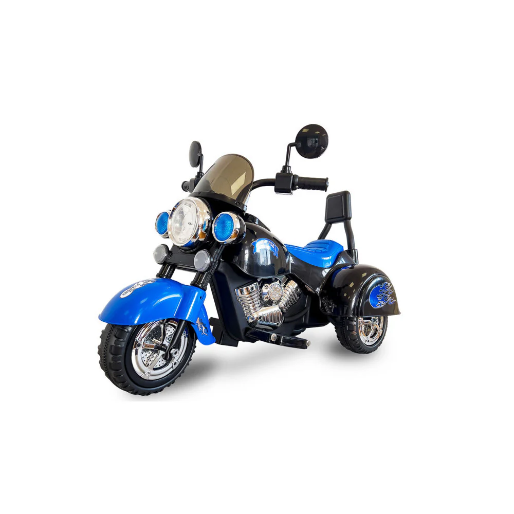 Kids 3-Wheel Ride-On Chopper Motorcycle Toy with LED Headlights and Horn - Image 17