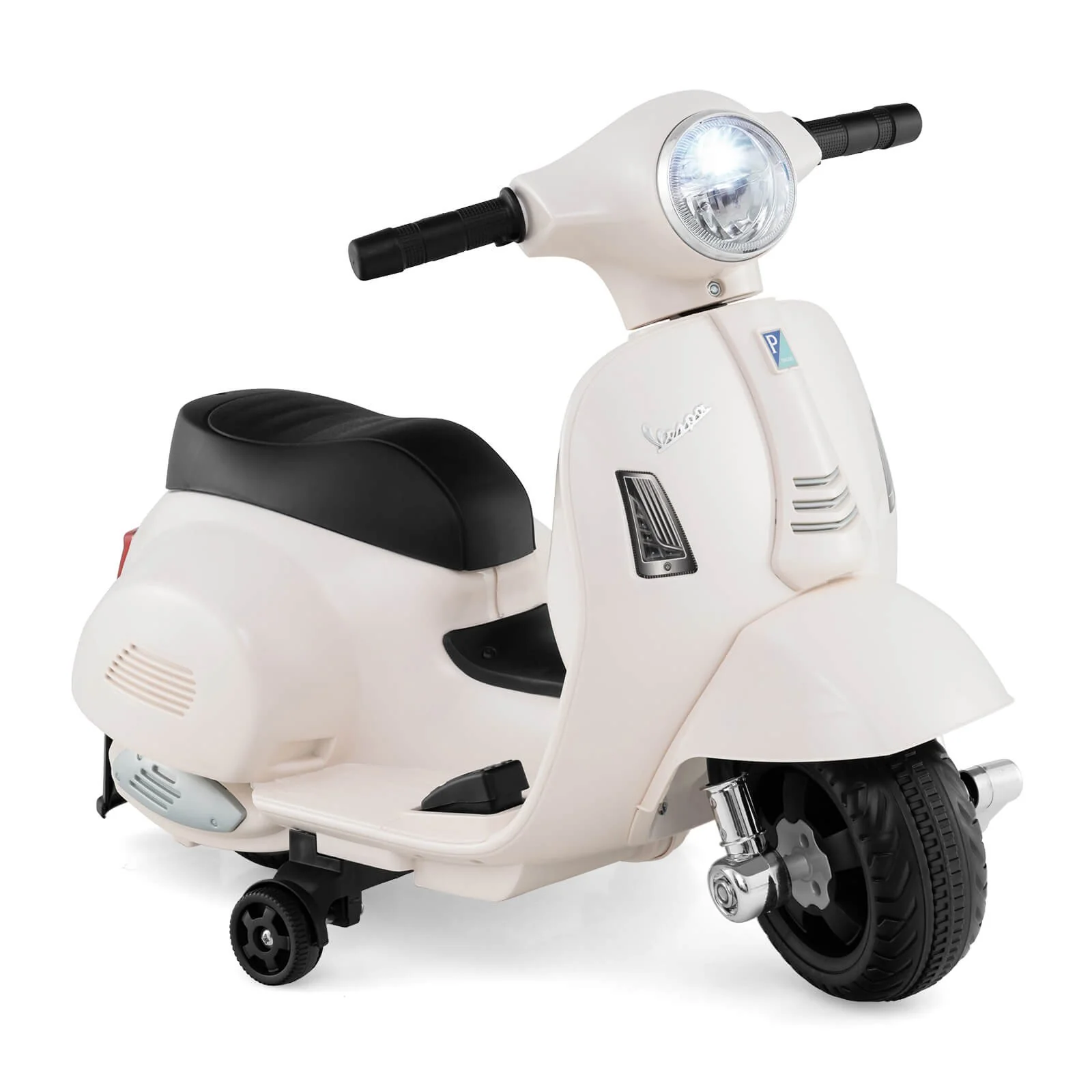 Kids Ride-On Motorcycle with Training Wheels, Headlight, Horn, and 6V Battery