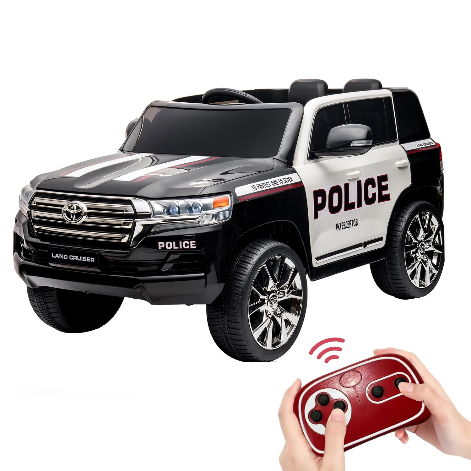 12V Electric Battery-Powered Kids Ride-On Police SUV with Remote Control - Image 17