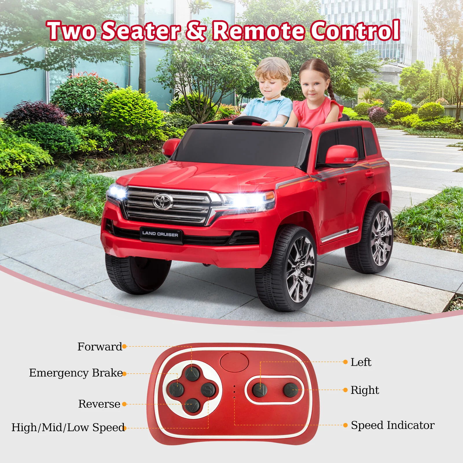 12V Electric Battery-Powered Kids Ride-On Police SUV with Remote Control - Image 9