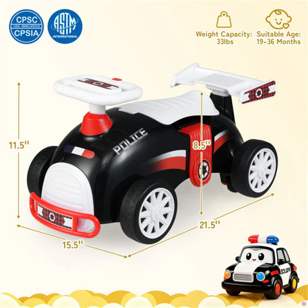 Musical Ride-On Sliding Car for Toddlers Aged 19-36 Months, Indoor and Outdoor Fun - Image 2