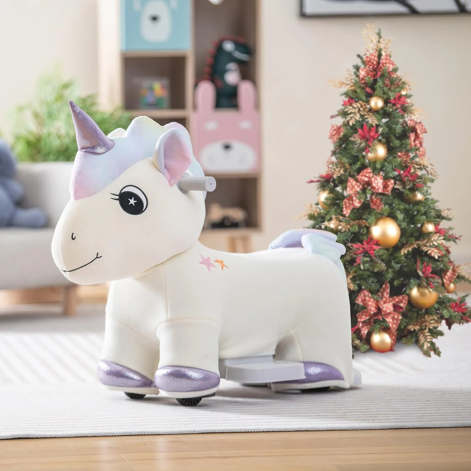 6V Battery-Powered Electric Ride-On Animal Toy Car for Kids with Comfortable Seat - Image 8