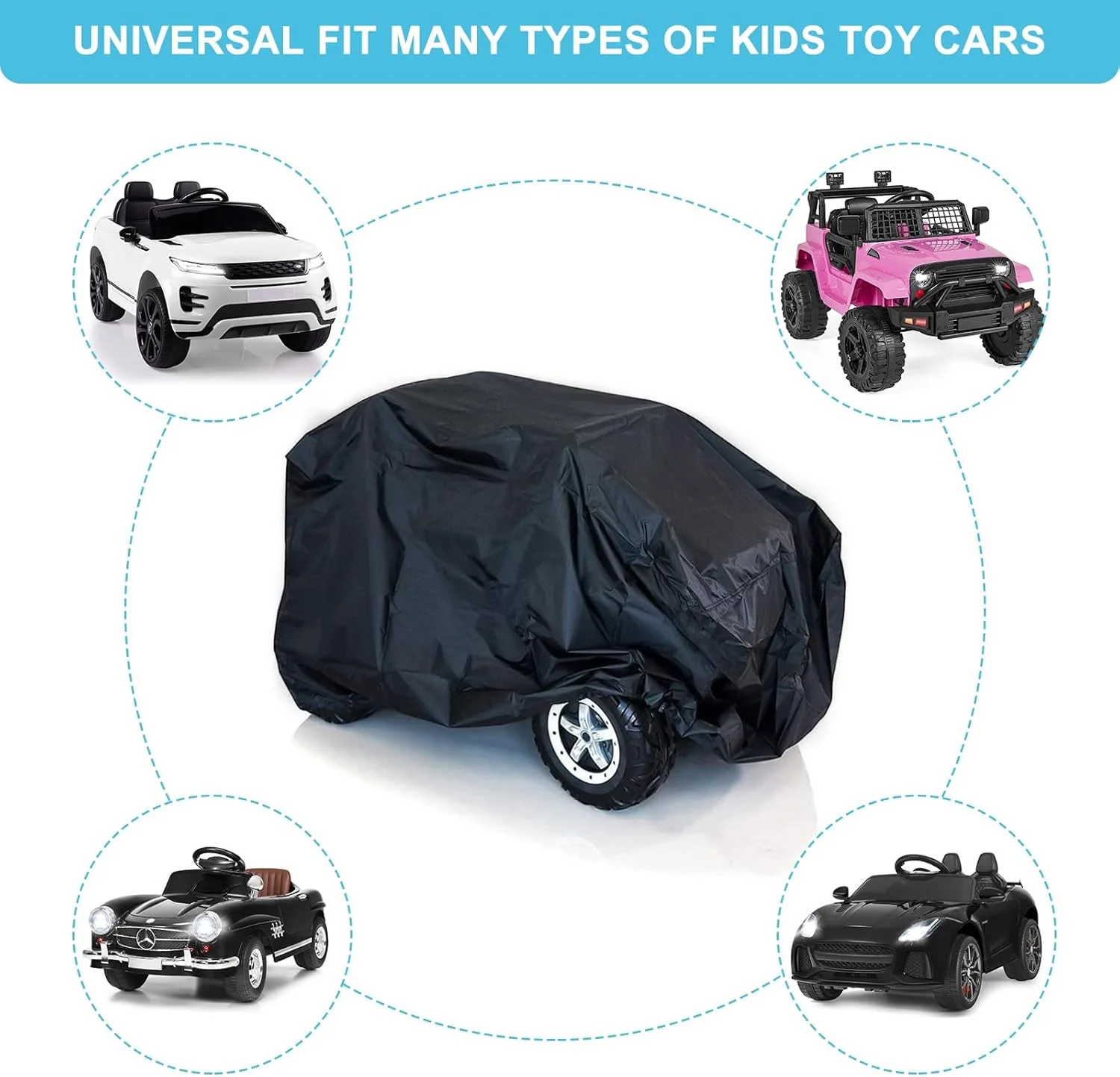 Kids Ride-On Toy Car Cover Outdoor Waterproof Protective Wrapper for Electric Vehicles - Image 7