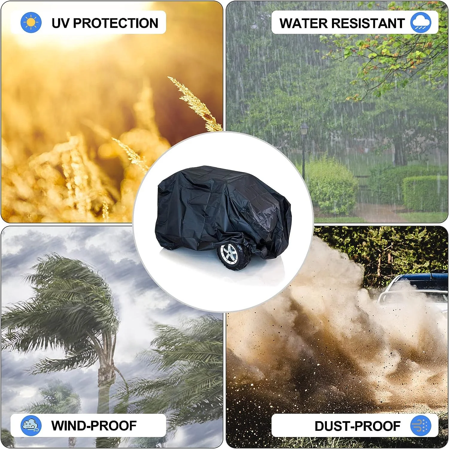 Kids Ride-On Toy Car Protective Cover Outdoor Water-Resistant Electric Battery Car Shield - Image 7