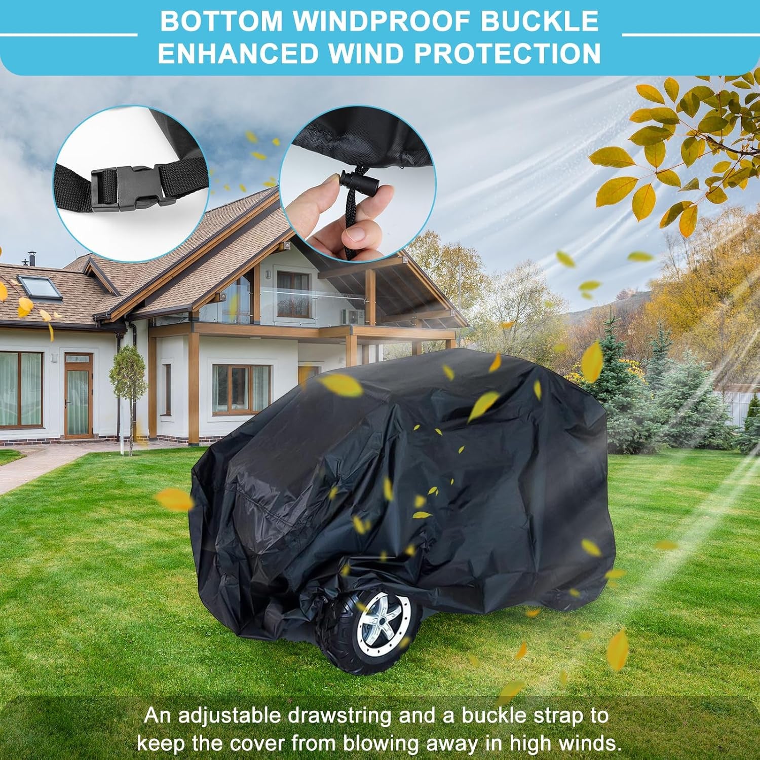 Kids Ride-On Toy Car Protective Outdoor Cover Water-Resistant for Electric Vehicles - Image 2
