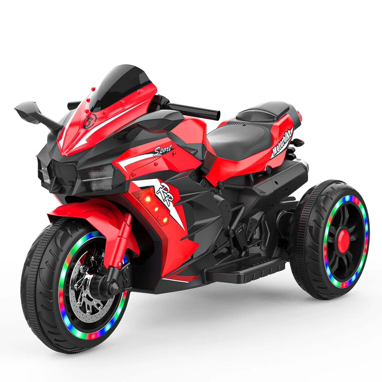 12V Electric Ride-On Motorcycle for Kids with 3 Wheels and 110lbs Capacity