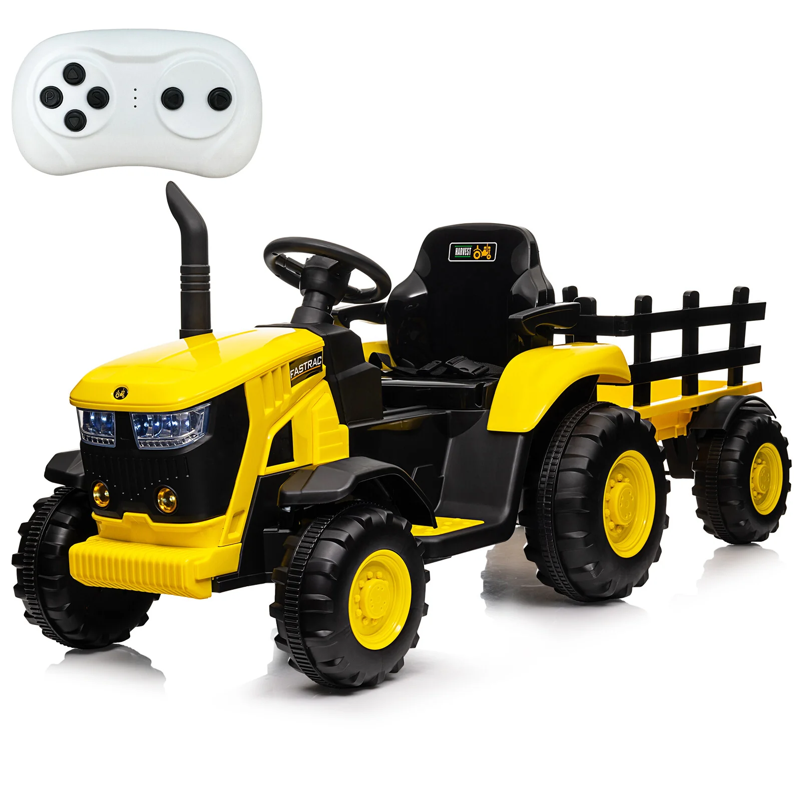 Kids Ride-On Battery Powered Electric Tractor Toy with Remote Control - Image 11