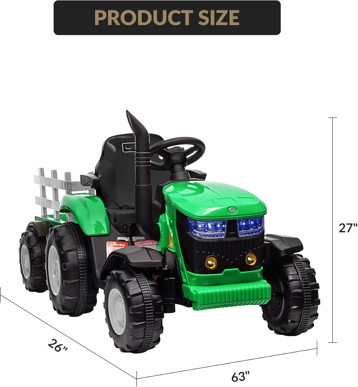 Electric Remote Control Ride-On Tractor Toy for Kids Battery Powered Vehicle - Image 10