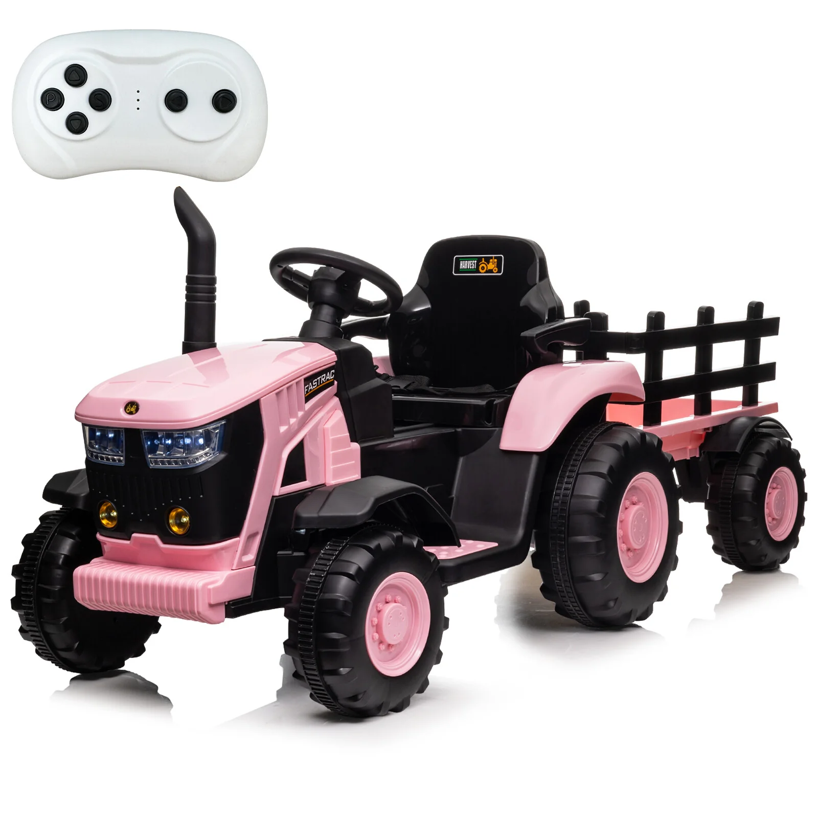 12V Battery-Powered Kids Ride-On Electric Tractor with Remote Control - Image 12