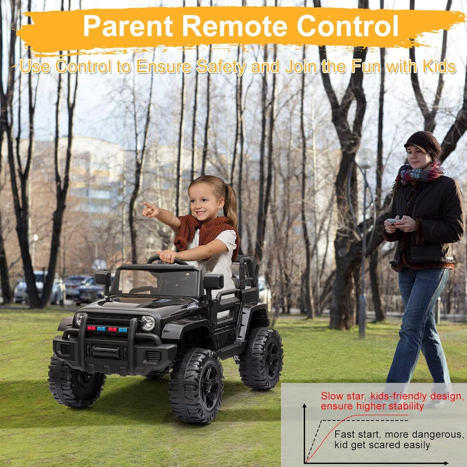 Kids Electric Ride-On Truck with 12V Battery and 2.4G Remote Control Car - Image 3
