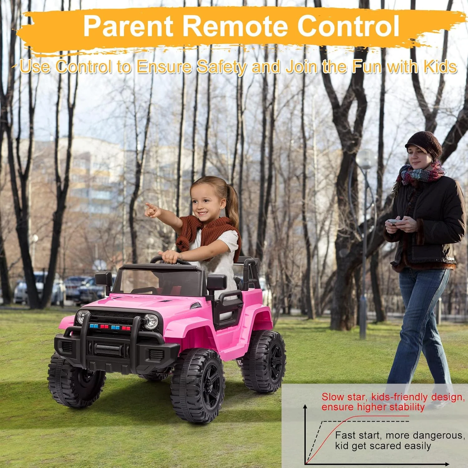 12V Kids Electric Ride-On Truck with 2.4G Remote Control - Image 3