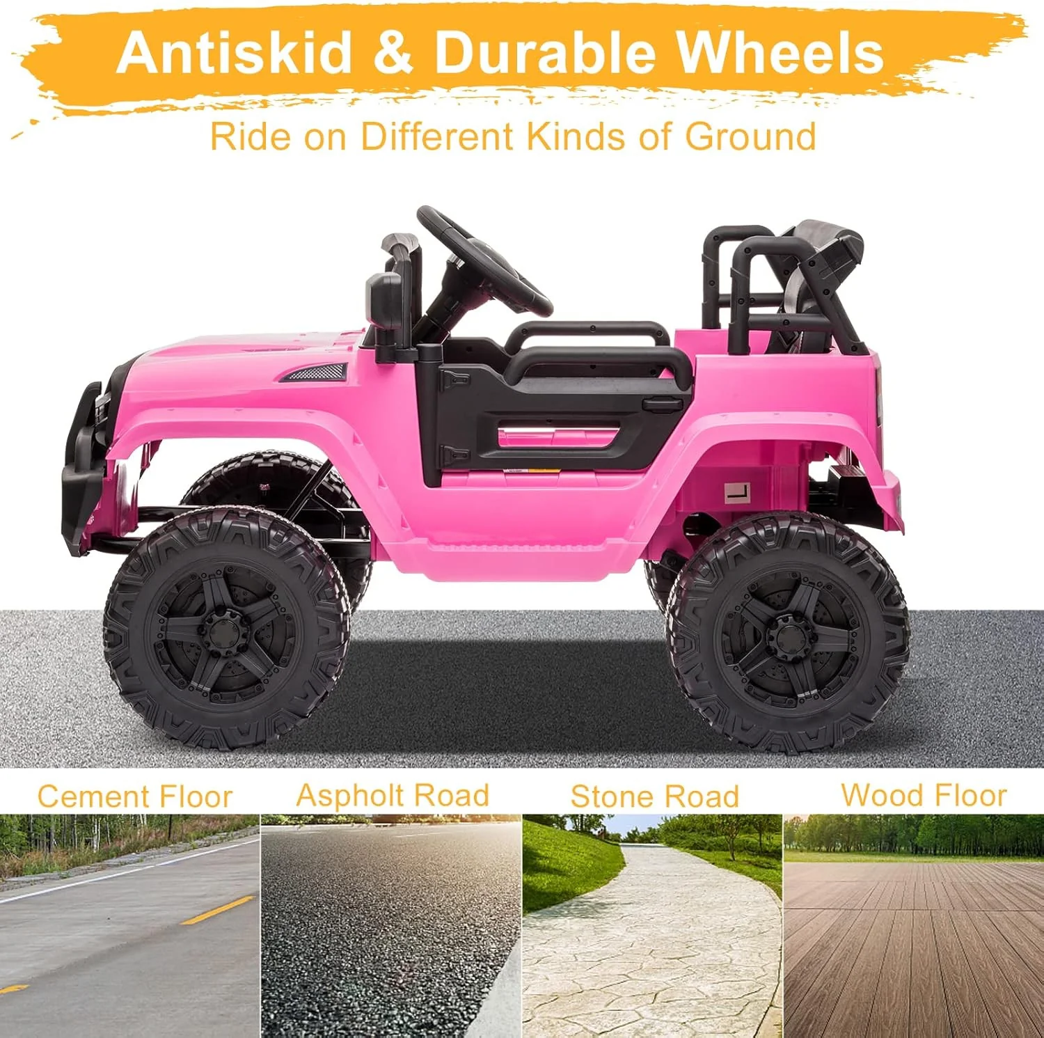 12V Kids Electric Ride-On Truck with 2.4G Remote Control - Image 8