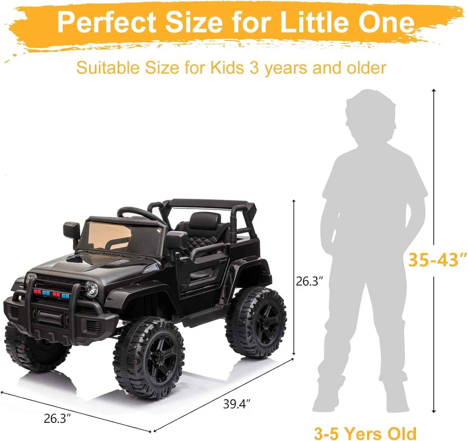 12V Battery Powered Kids Electric Ride-On Truck with 2.4G Remote Control - Image 4