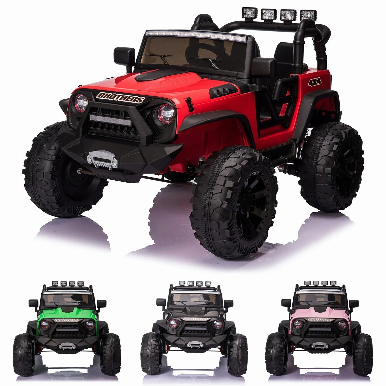 24V Electric Kids Ride-On Jeep Truck with 2 Seats, 400W Motor, MP3 Player, and Remote Control - Image 12
