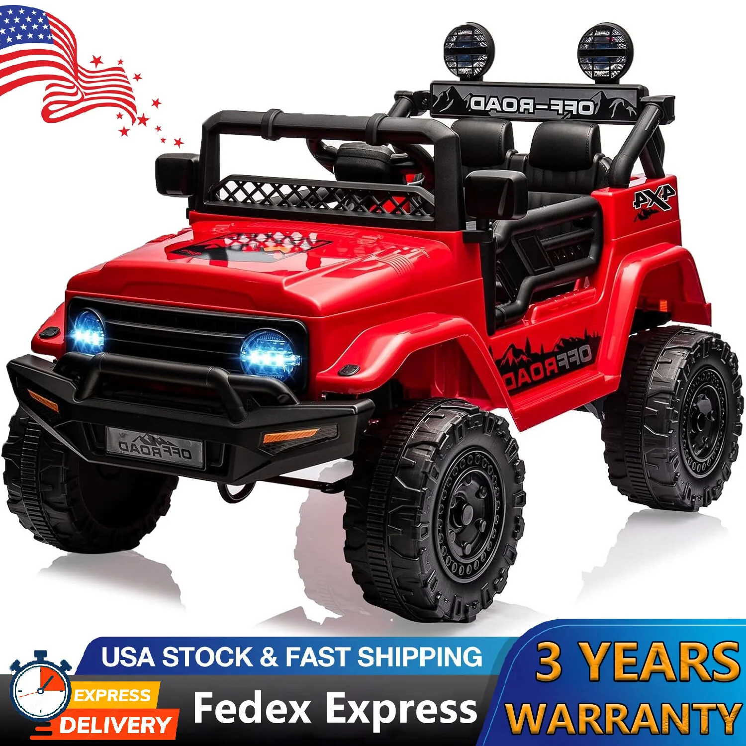 12V Kids Ride-On Electric Truck Car with Remote Control, LED Lights, and Music - Image 9