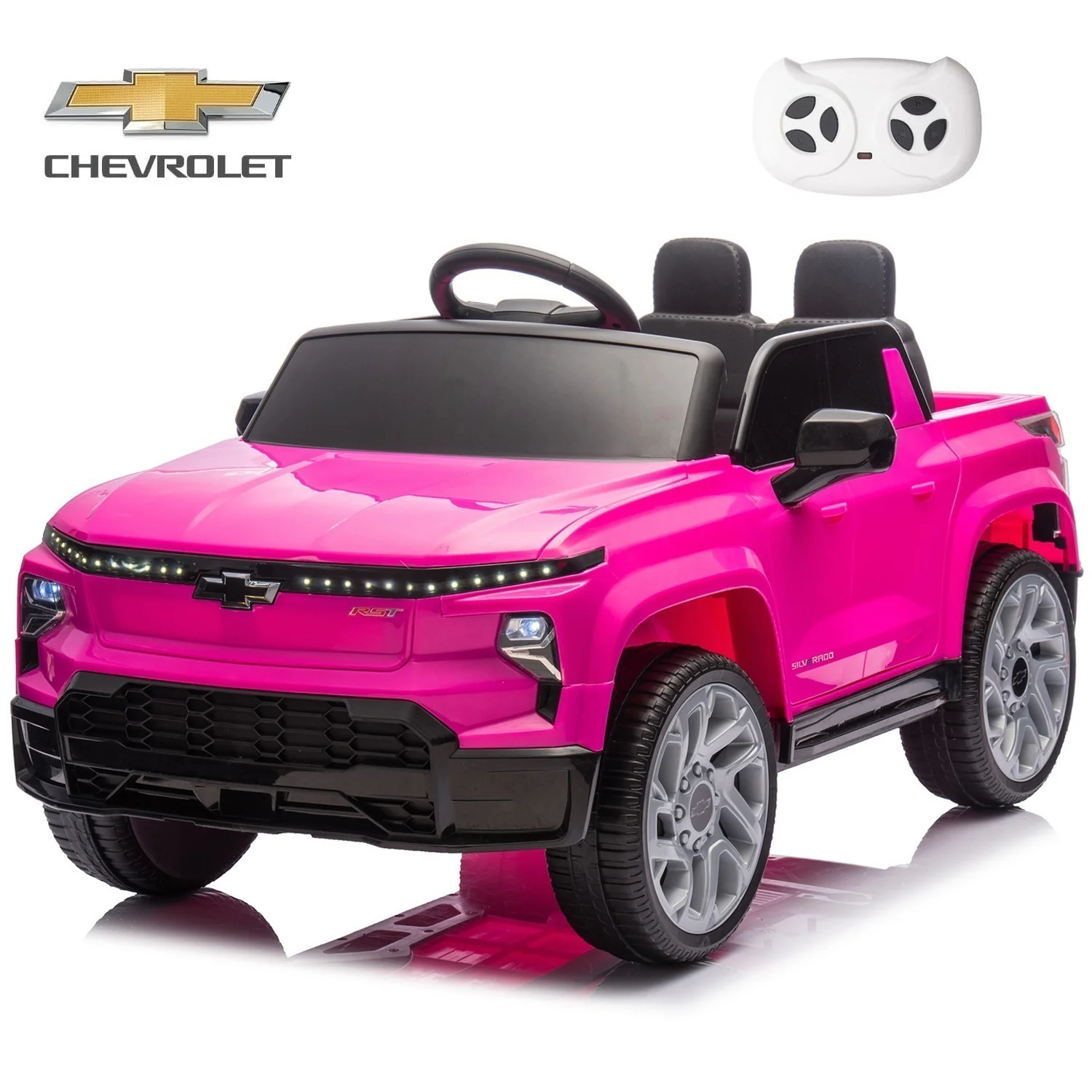 Electric Ride-On Chevrolet Silverado Truck Toy with Remote Control for Kids