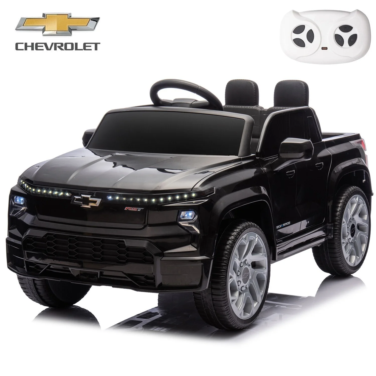 Electric Ride-On Chevrolet Silverado Truck Toy with Remote Control for Kids - Image 12