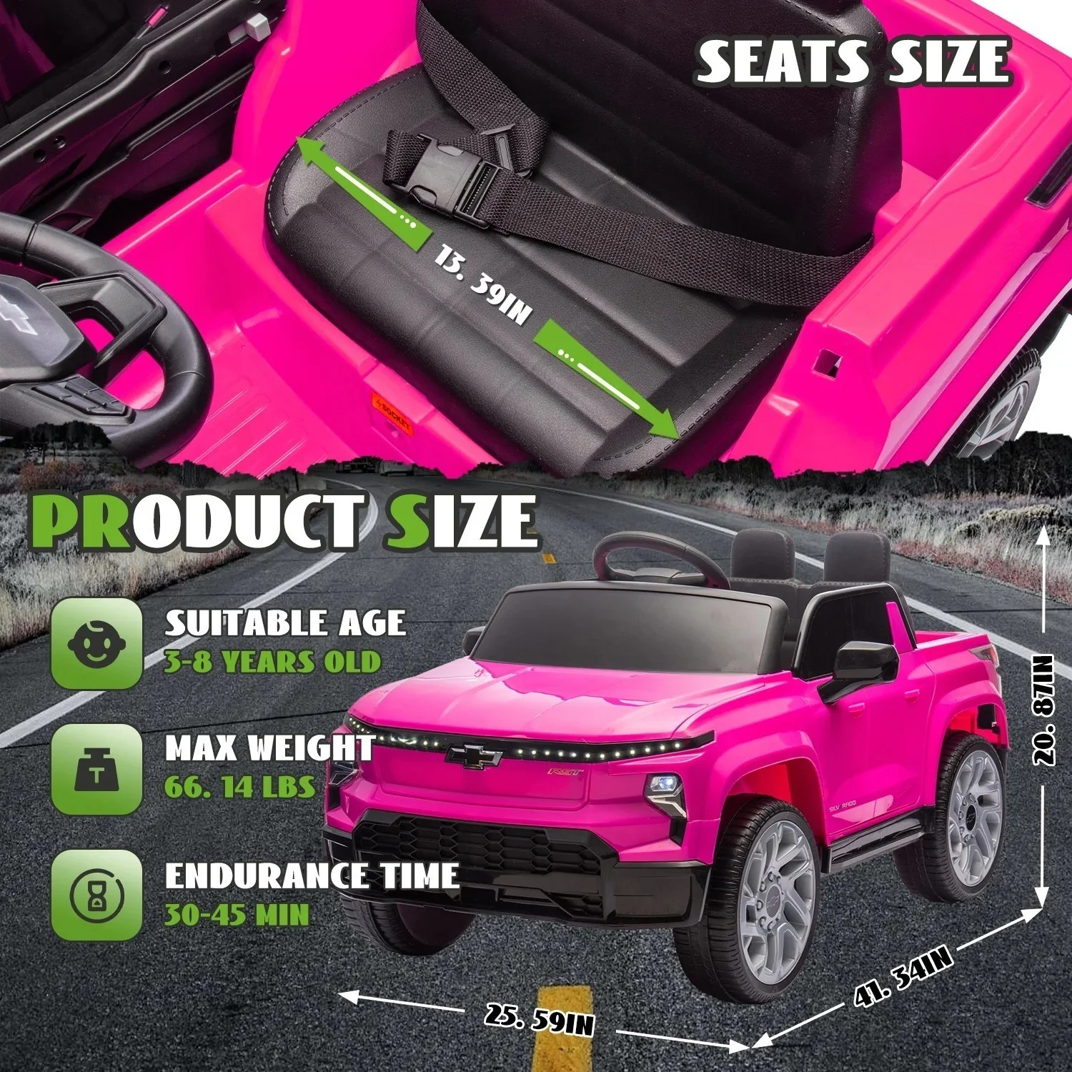 Electric Ride-On Chevrolet Silverado Truck for Kids with Remote Control - Image 8