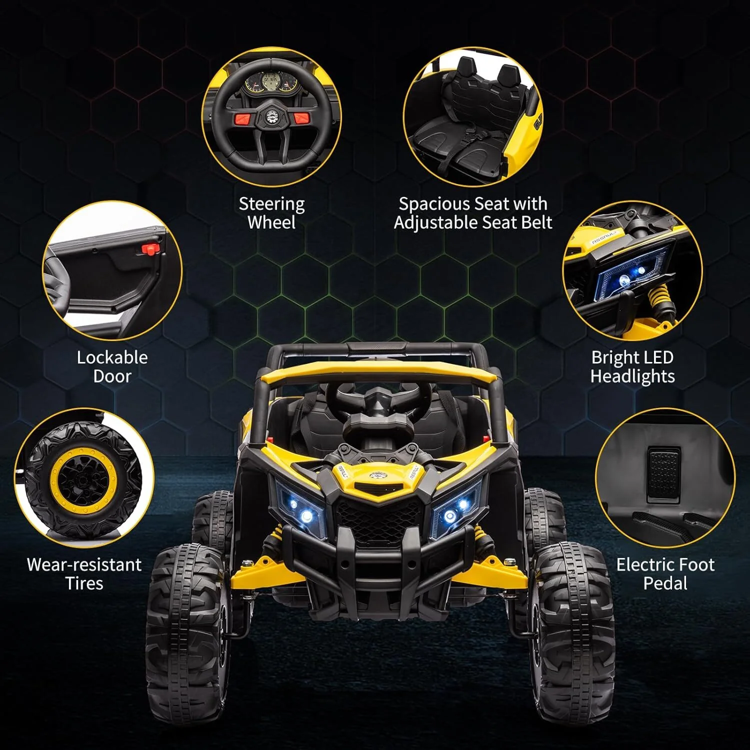24V Battery-Powered Electric Kids Off-Road UTV Ride-On Car with Remote Control - Image 10