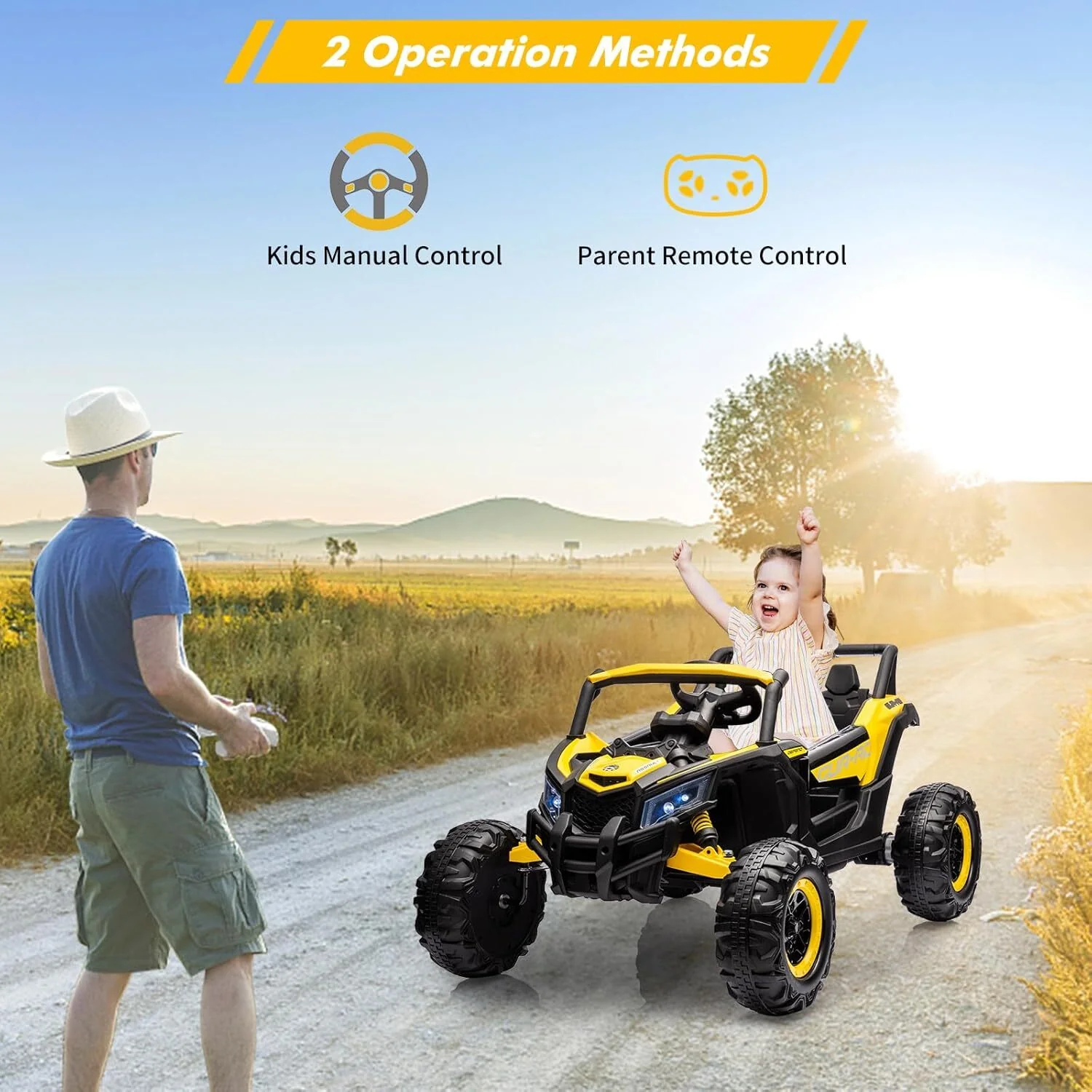 24V Battery-Powered Electric Kids Off-Road UTV Ride-On Car with Remote Control - Image 2