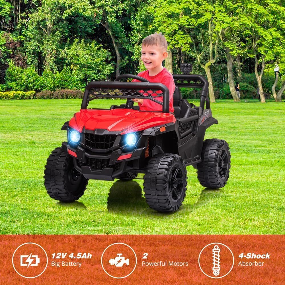 12V Kids Ride-On UTV Truck with Remote Control and 390W Dual Motors - Image 7